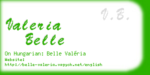 valeria belle business card